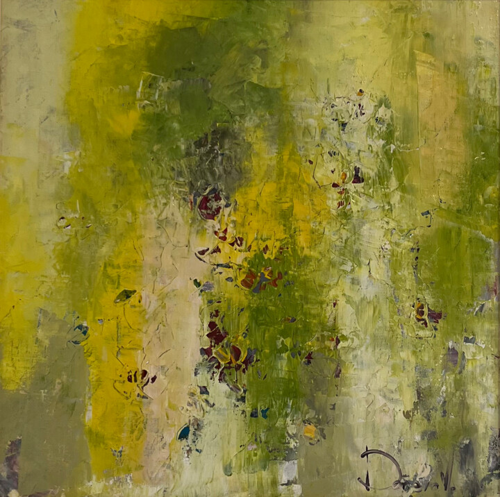 "At noon among the foliage" 绘画, 19.7x19.7 in