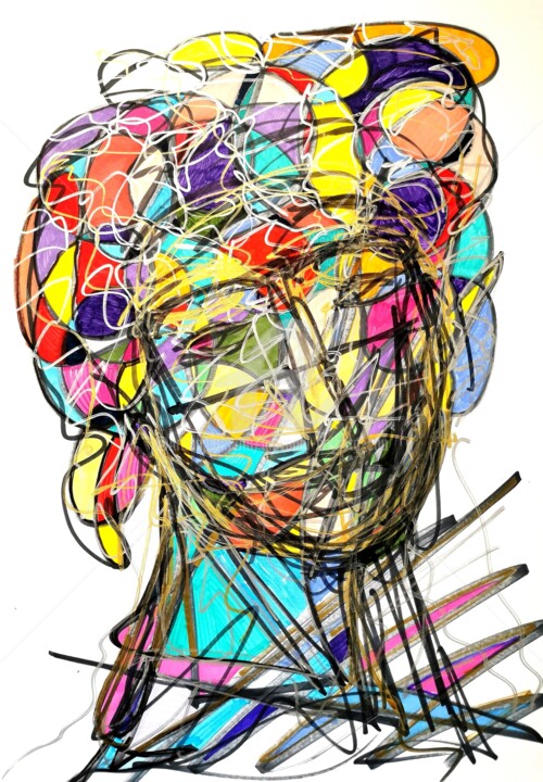 LA RAGAZZA CON IL TURBANTE ( 2020 ) 图画, 23.4x16.5 in