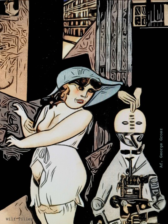 印花与版画 标题为“Daum Marries George…” 由Wilf Tilley, 原创艺术品, 数字打印