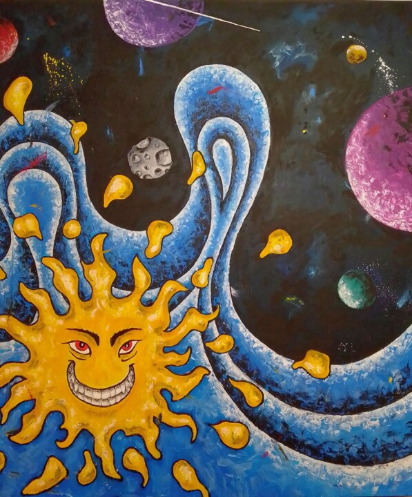 Day Four - Stars and Planets Appear 绘画, 74.8x63 in