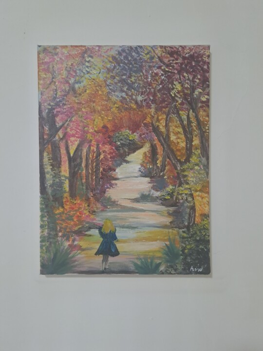 LA STRADA NEL BOSCO 绘画, 15.8x11.8 in