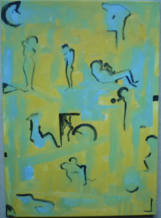 Im Familiengarten 绘画, 27.6x19.7 in