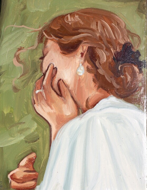 Portrait jeune inconnue 绘画, 11.4x8.3 in