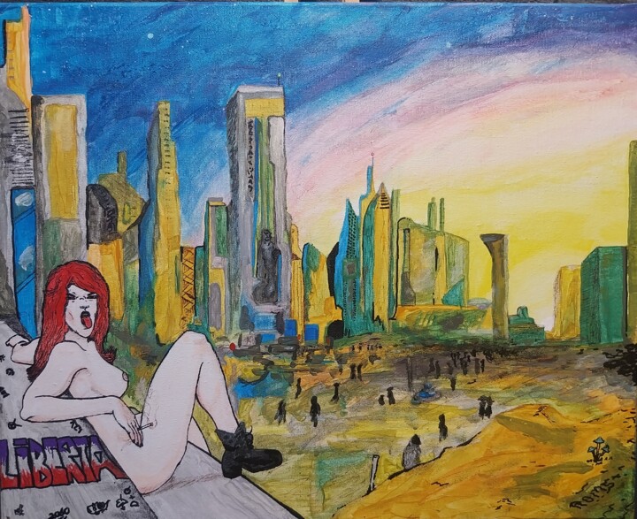 Irrévérence Painting, 13x16.1 in