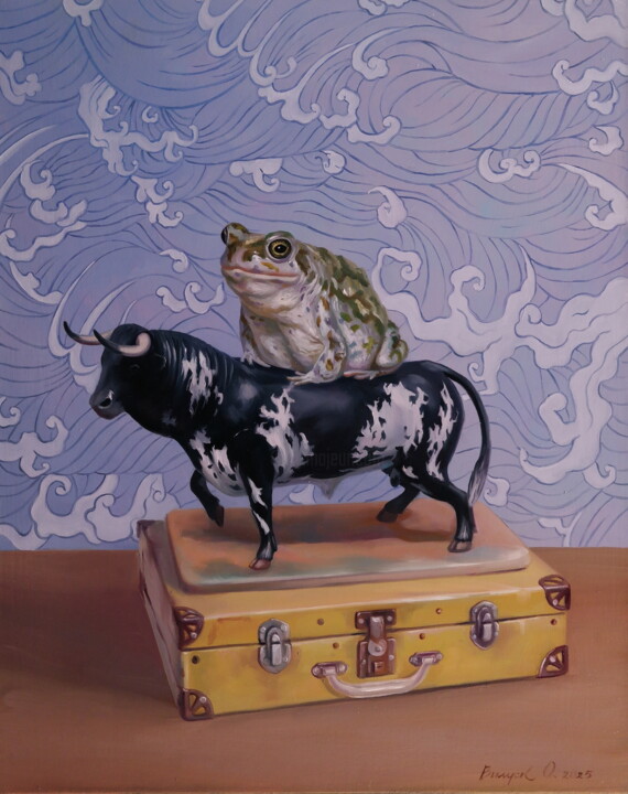 "Journey Backwards" 绘画, 19.7x15.8 in