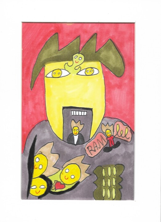 Drawing titled "9ZERO" by Ramo Avec O, Original Artwork, Marker