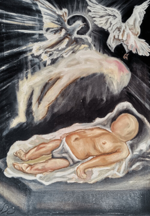 Angel’s Shadow Malarstwo, 21,7x13,8 in