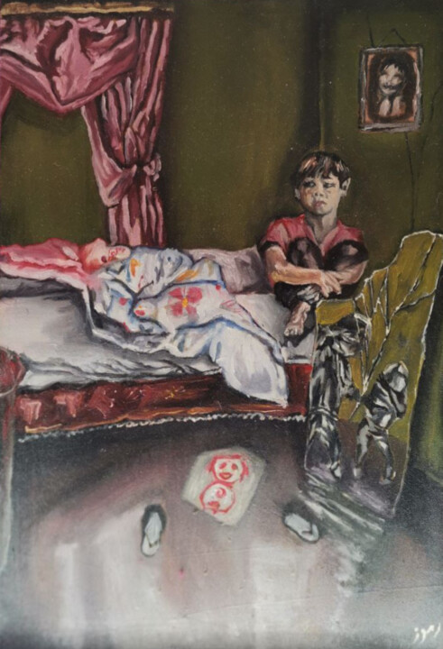 Help Me 绘画, 21.7x13.8 in