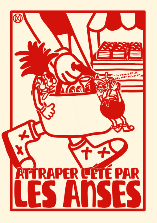 数字艺术 标题为“Attraper l'été par…” 由Petitetoulon, 原创艺术品, 数字油画