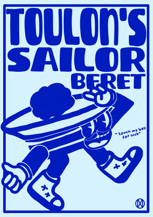 数字艺术 标题为“Toulon's Sailor Ber…” 由Petitetoulon, 原创艺术品, 数字油画