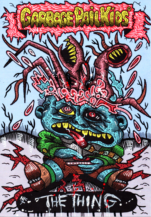 图画 标题为“GARBAGE PAIL KIDS T…” 由Nicholas Price, 原创艺术品, 墨