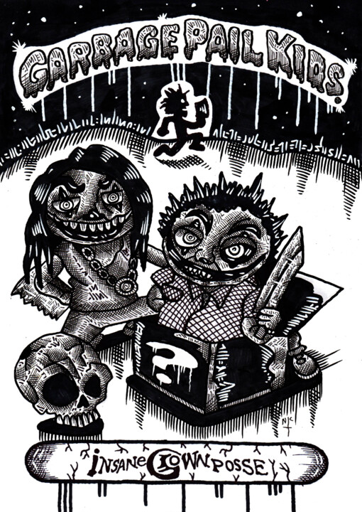 图画 标题为“GARBAGE PAIL KIDS I…” 由Nicholas Price, 原创艺术品, 墨