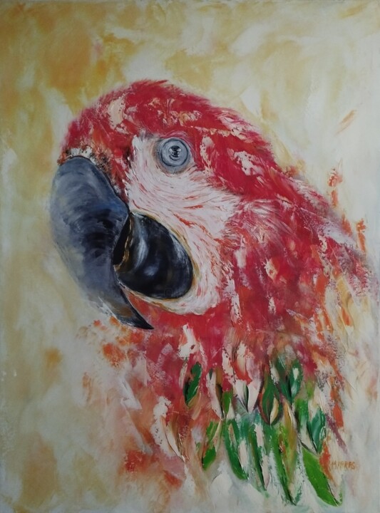 perroquet d'afrique 绘画, 31.5x23.6 in