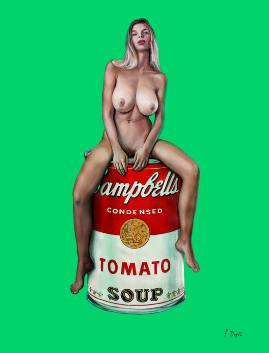 Sapore di male (nuda veritas) Pintura, 35,4x27,6 in