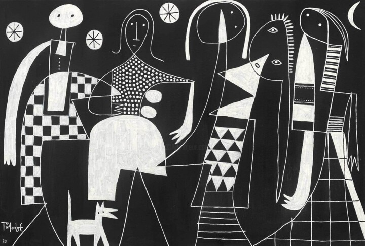 Cinco Mujeres Tablo, 39,4x59,1 in