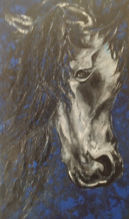 TETE DE CHEVAL 绘画, 34.3x18.9 in