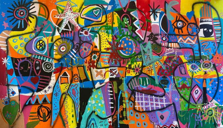El Reino de las orquídeas susurrantes Pittura, 82,7x147,6 in