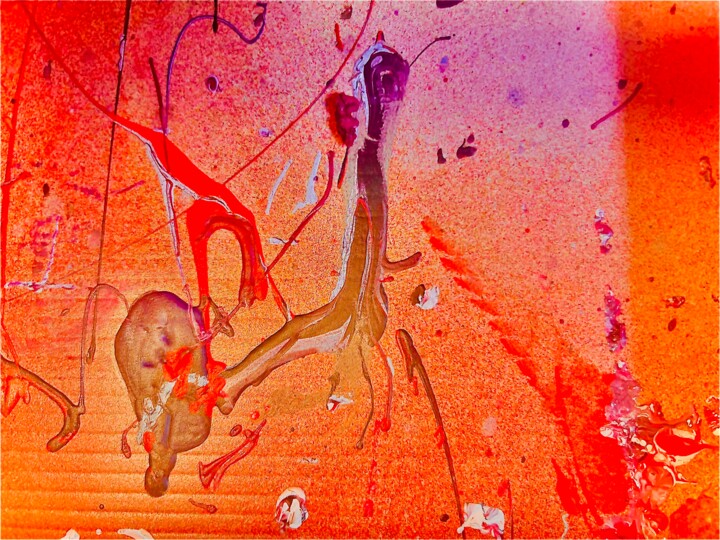 Painting titled "Hunter" by Greg Powell, Original Artwork, Enamel Mounted on artwork_cat.
