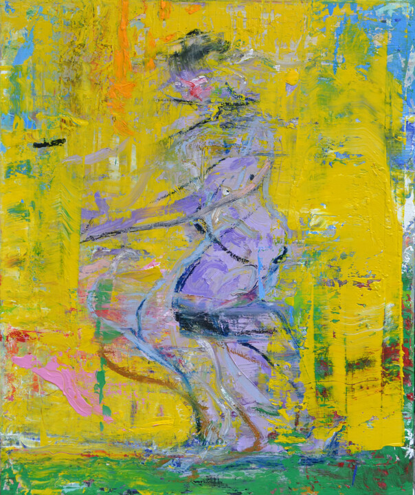Painting titled "Transition" by Borko Petrovic, Original Artwork, Oil Mounted on Wood Stretcher frame