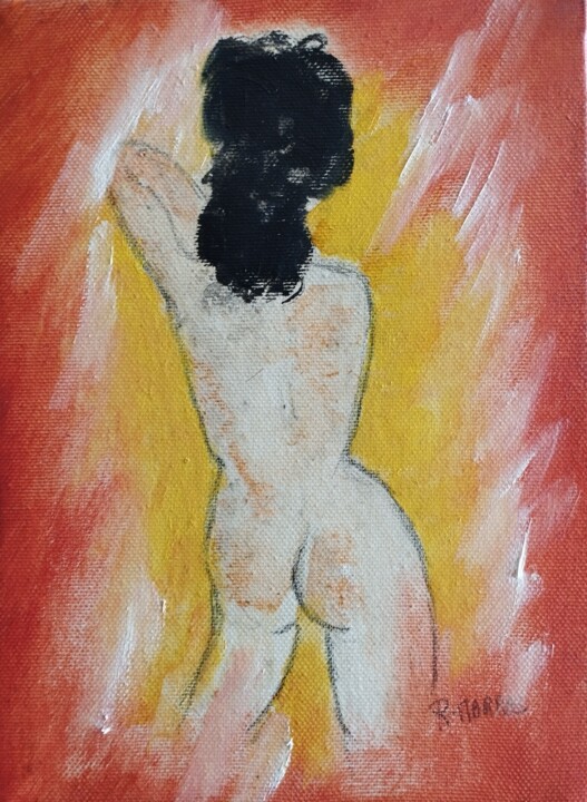 NU DE FEMME ..(III) 绘画, 8.7x6.3 in