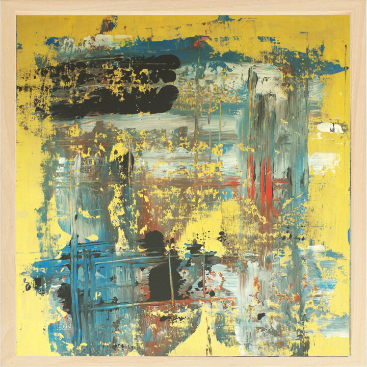 Painting titled "Journey of the spir…" by Geert Lemmers, Original Artwork, Acrylic Mounted on Wood Panel