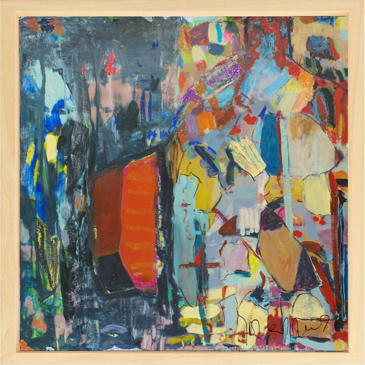 Painting titled "journey of the spir…" by Geert Lemmers, Original Artwork, Acrylic Mounted on Wood Panel