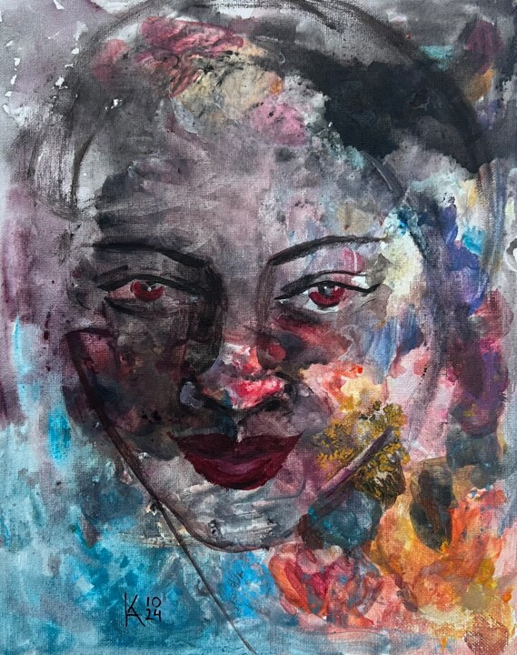 Smiling look 绘画, 14x11 in