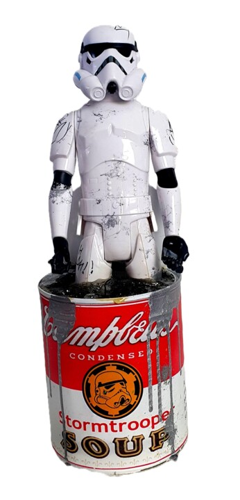 Sculpture titled "Stormtrooper Campbe…" by Pvettese, Original Artwork, Spray paint