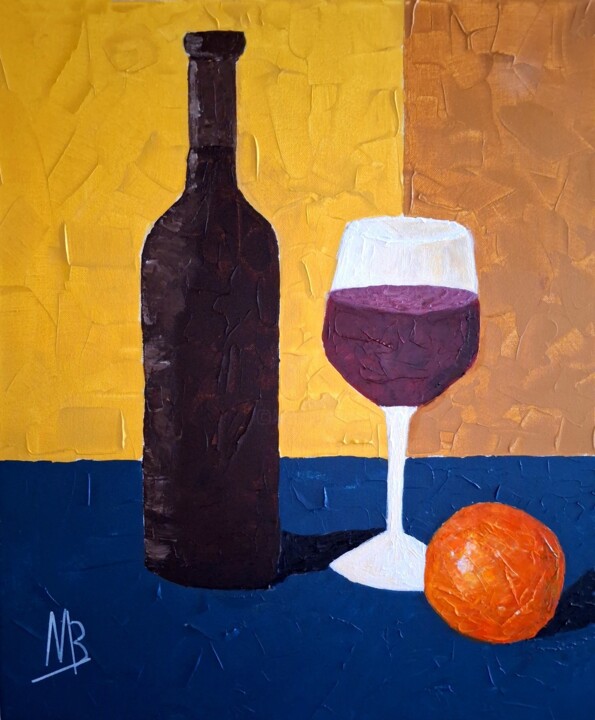 Qui a volé l'orange? 绘画, 23.6x19.7 in