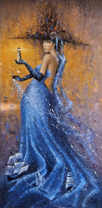 Painting titled "Neringa" by Valentina Audariene, Original Artwork, Oil