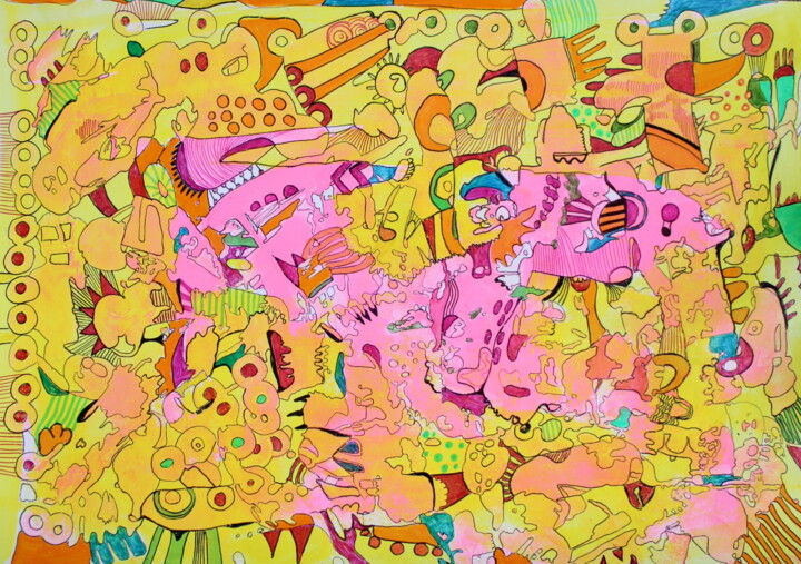 Painting titled "693. Love by Veera…" by Veera Zukova, Original Artwork, Gouache