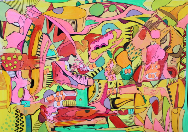 Painting titled "694. Love Veera Zuk…" by Veera Zukova, Original Artwork, Acrylic
