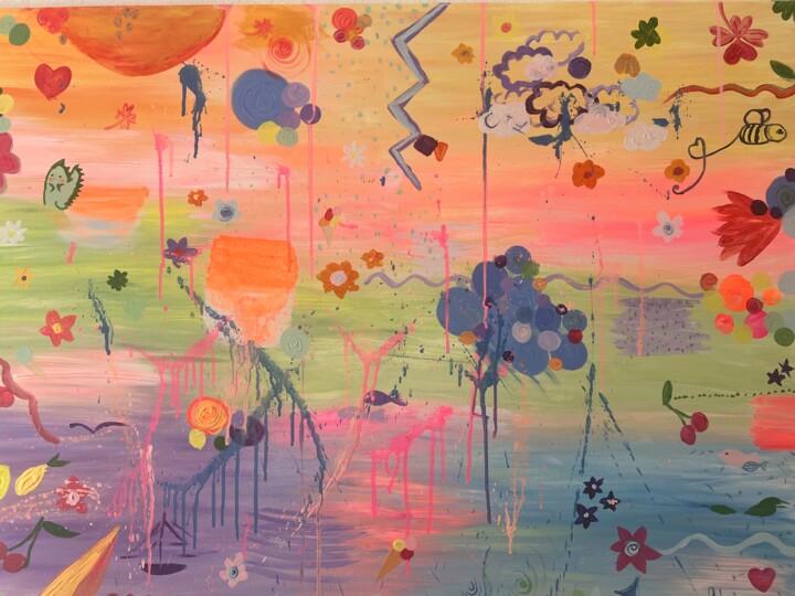 Painting titled "Ein Hauch von Sommer" by Luisa Johanna Margarete Milz, Original Artwork, Acrylic