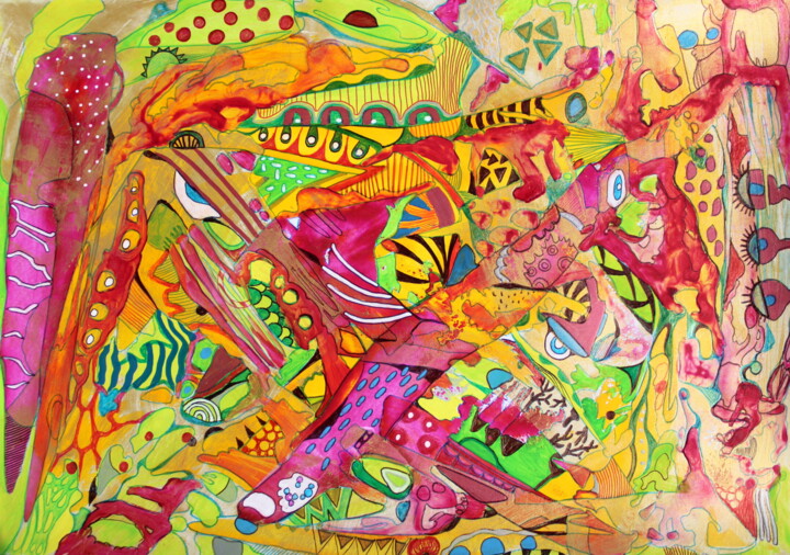 Painting titled "695. Love by Veera…" by Veera Zukova, Original Artwork, Acrylic