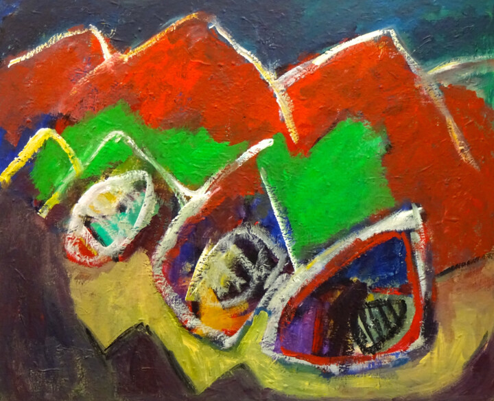 Composition 7105 绘画, 35.4x43.3 in