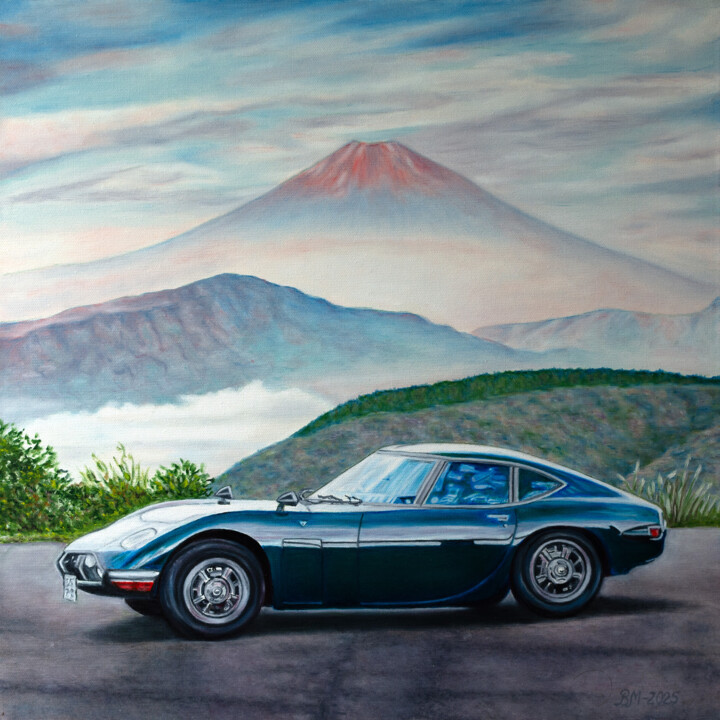 MODERN VIEW OF MOUNT FUJI Pittura, 19,7x19,7 in
