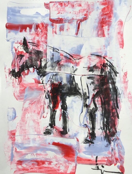 Étude de Cheval Resim, 11,4x8,3 in