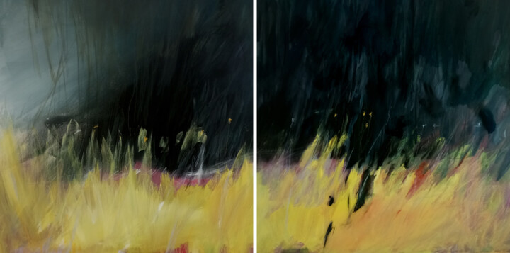 「#339 - #340, "Dirt…」というタイトルの絵画 Michel Debrayによって, オリジナルのアートワーク, アクリル ウッドストレッチャーフレームにマウント