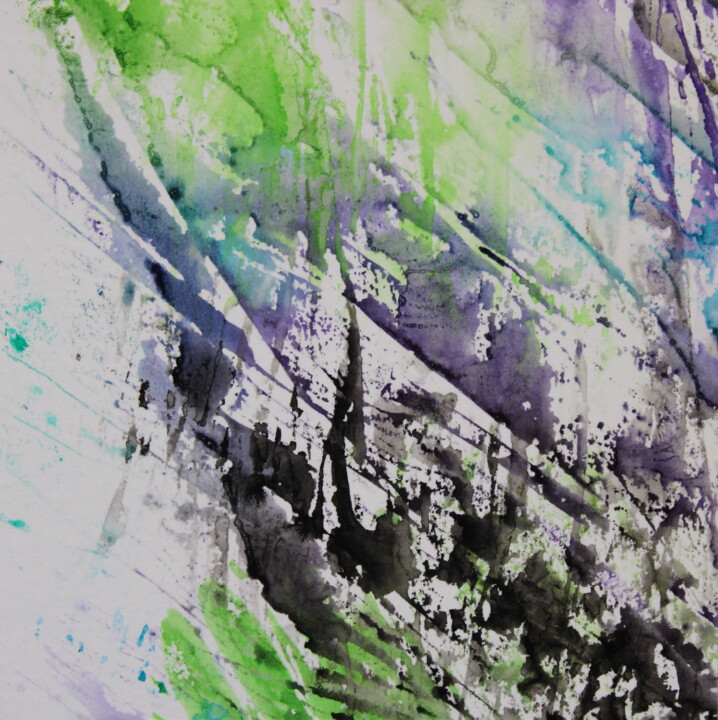 Les Herbes Folles II – Le Souffle de la nature 绘画, 6x6 in