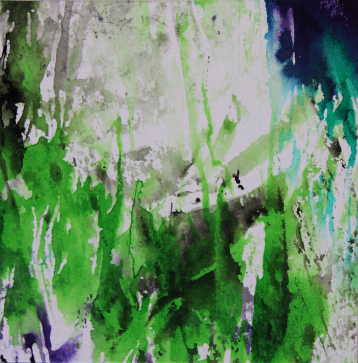Les Herbes Folles III – La danse de la joie 绘画, 5x5 in