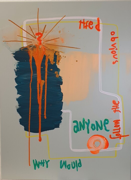Distractions 绘画, 31.5x23.6 in