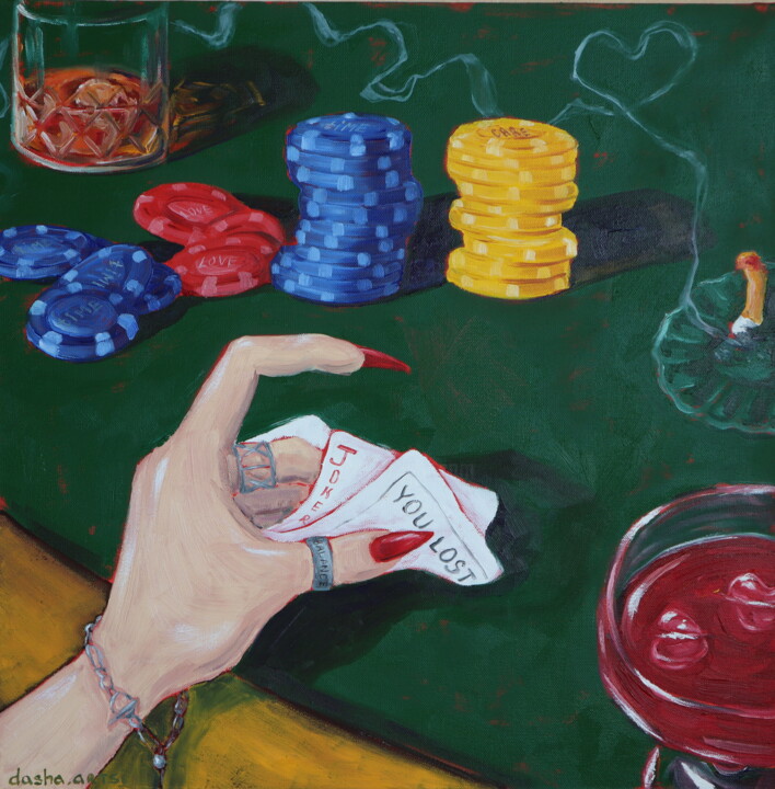 All-In for love Schilderij, 19,7x19,7 in