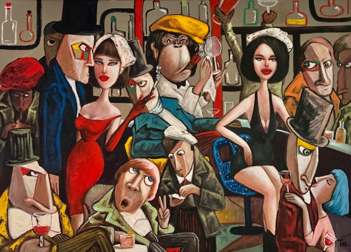 Harry's Bar. Pintura, 19,7x27,6 in