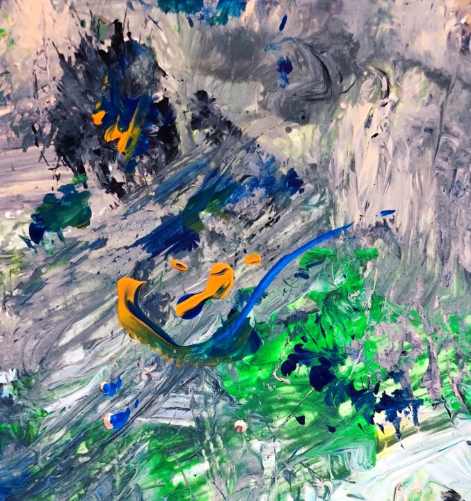 "Spontaneous action…" başlıklı Tablo Milto Sideris tarafından, Orijinal sanat, Akrilik