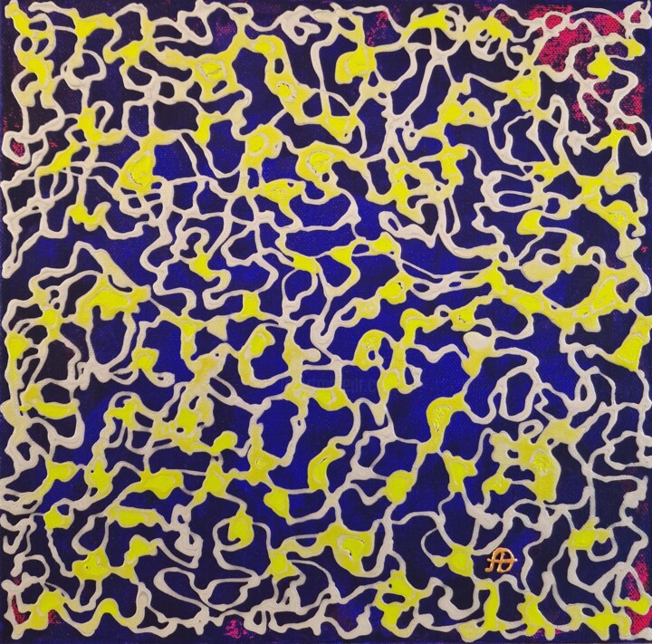 绘画 标题为“Abstraction 35” 由Anastasiia Doro, 原创艺术品, 丙烯 安装在木质担架架上