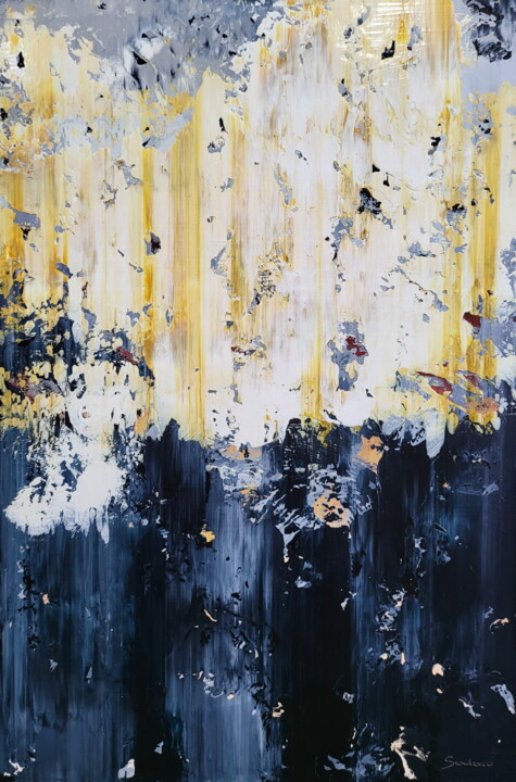 绘画 标题为“Abstract 2542” 由Alex Senchenko, 原创艺术品, 丙烯 安装在木质担架架上