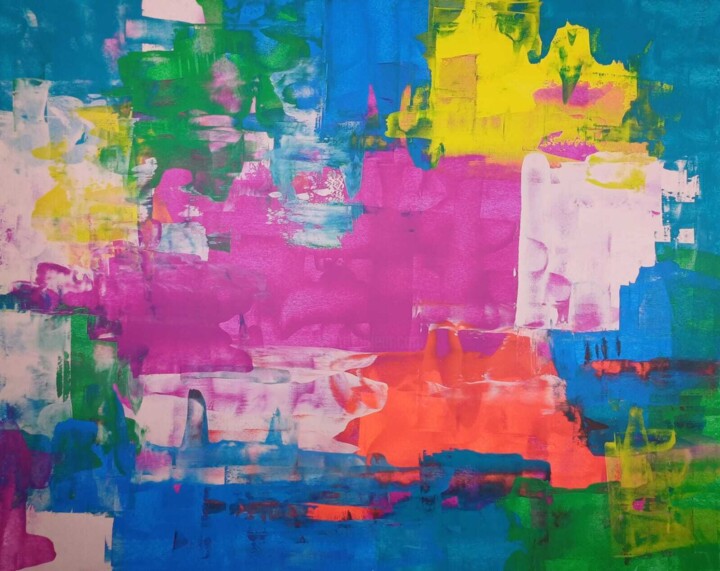 Aufblühen im Zwischenraum Tablo, 51,2x63 in