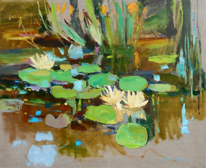 Water lilies 3 绘画, 27.6x33.5 in