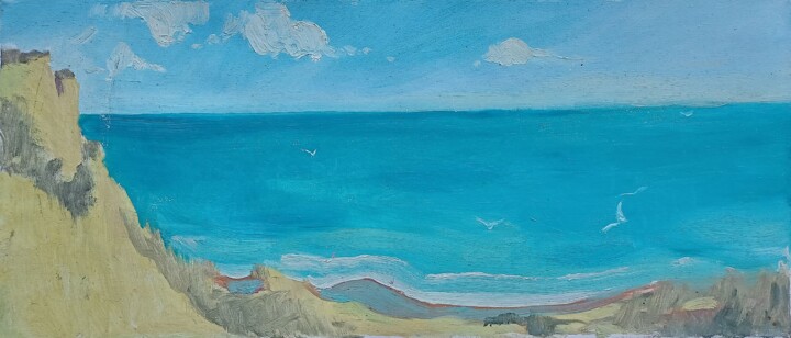 Turquoise Sea Pittura, 11,8x27,6 in