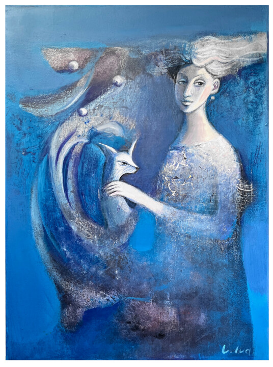Painting titled "Where Silence Leads…" by Elen Iv, Original Artwork, Acrylic